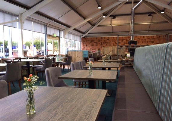 Large areas for seating including private zones, large tables for familys, a conservatory and patio area.