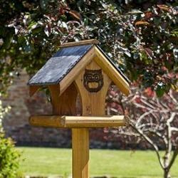 Oswald 150cm, owl etching, rustic round timber for traditional style, heavy duty base.