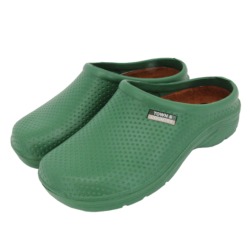 These EVA Cloggies  are cushioned, comfortable and lightweight with a simple slip on, slip off design.